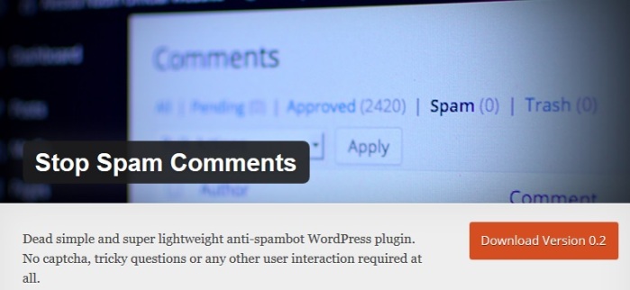 stop spam comments wordpress anti spam eklentisi