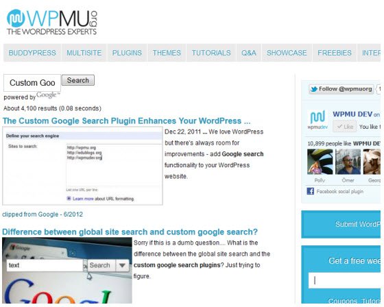 wordpress arama eklentisi Custom Google Search