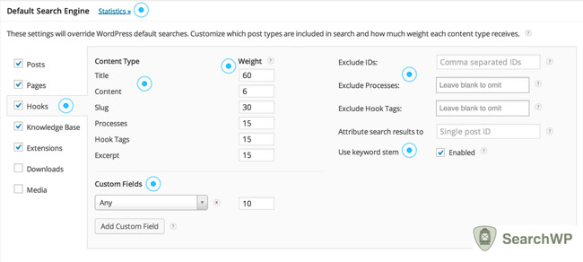 wordpress arama eklentisi SearchWP