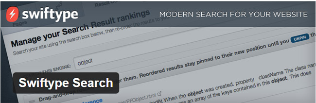 wordpress arama eklentisi Swiftype Search