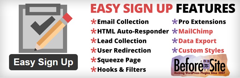 Wordpress email abonelik eklentisi easy signup