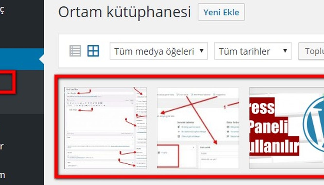 wordpress kılavuzu wordpress admin paneli sayfa ekle