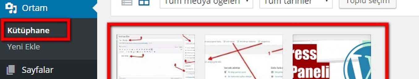 wordpress kılavuzu wordpress admin paneli sayfalar