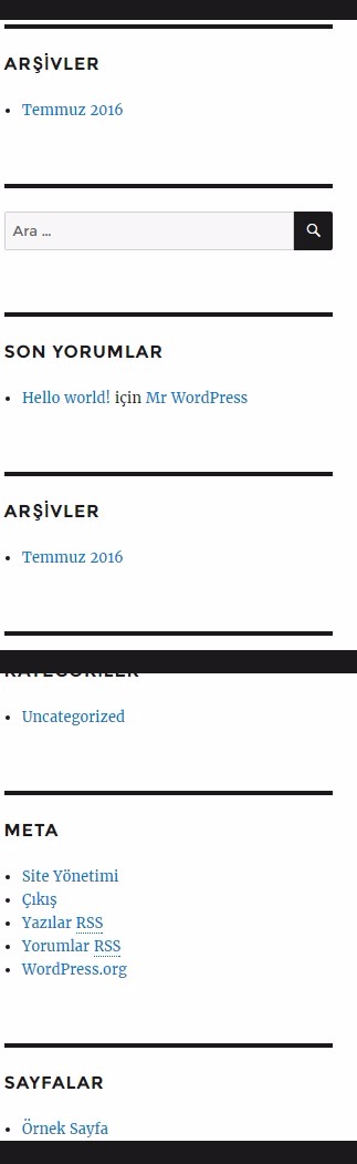 wordpress kılavuzu wordpress admin paneli sidebar