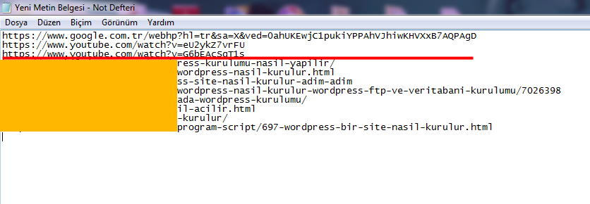 Kırık Link Tekniği bulunan linkler