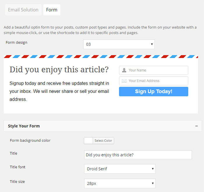 Email abonelerinizin sayısı optin forms 1