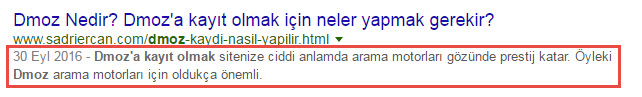 meta açıklama özgün içerik