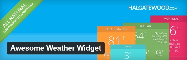 Wordpress için en iyi bileşenler awesome-weather-widget