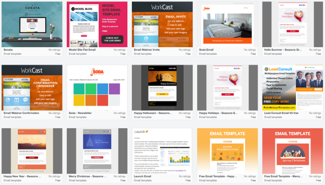 Ücretsiz email şablonları hubspot