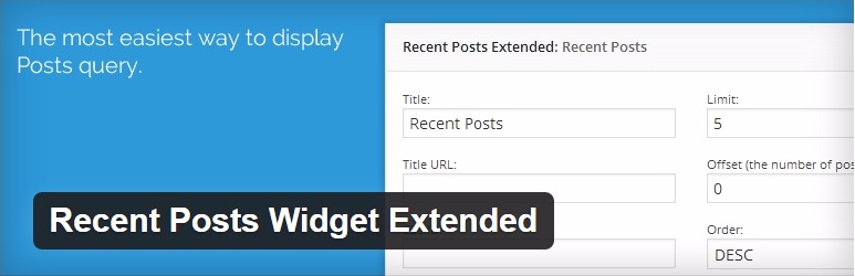 Wordpress için en iyi bileşenler recent-posts-widget-extended