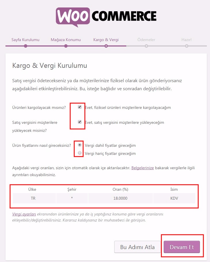 Woocommerce kurulum5