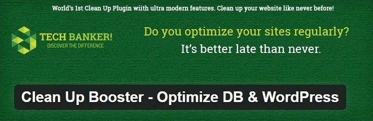 Wordpress database optimizasyon clean-up-booster