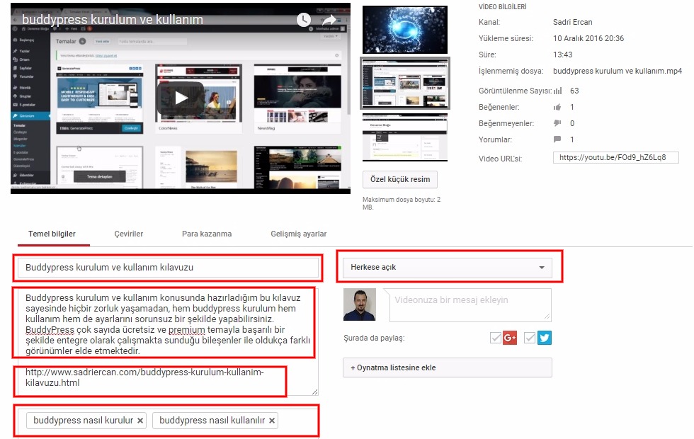 Video Seo için video düzenleme