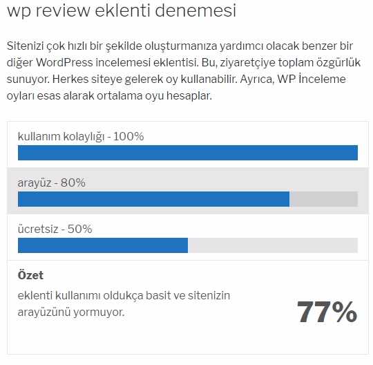 wp review önizleme