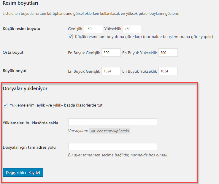 Wordpress resimlerini subdomaine yüklemek 5