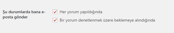 wordpress yorum bildirim sistemi